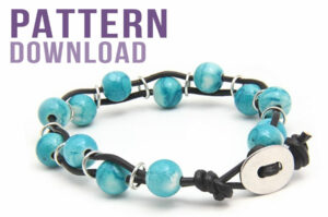 Jump Ring Linked Leather Bracelet Pattern Download