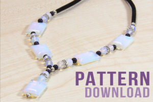 Beginners Strung Necklace with a Beaded Pendant Drop Pattern Download
