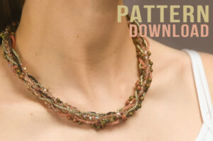 Ophelia Seed Bead and Gemstone Necklace Pattern Download