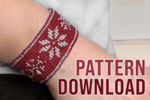 Snowflake Square Stitch Tapestry Bracelet Pattern Download