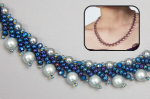 Rhapsody in Blue Alexandra Pearl Necklace Kit