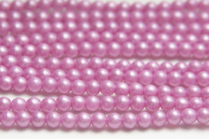 4mm Satin Jazzberry Round Czech Glass Beads