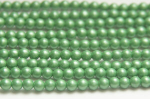 4mm Satin Clover Round Czech Glass Beads