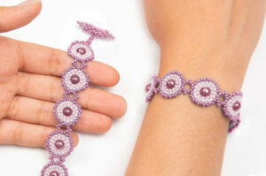 Magenta Meteor Saturn Bracelet Ring and Earrings Kit