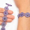 Purple Nebula Saturn Bracelet Ring and Earrings Kit
