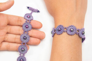 Purple Nebula Saturn Bracelet Ring and Earrings Kit