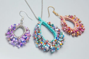 Bahama Mama Herringbone Necklace and Earring Pattern Download