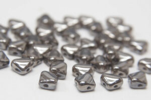 Lustre Titanium Czech Silky Beads