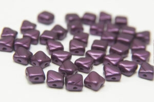 Deep Purple Czech Silky Beads