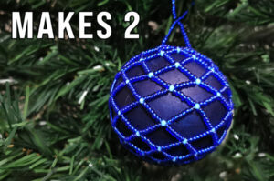 Snow Drift Blue Netted Christmas Bauble Kit - Makes 2