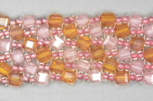Tangelo Twist Dancing Cubes Bracelet