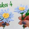 Blue Marguerite Daisy Beaded Flowers Kit - Makes 4