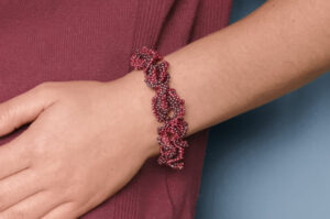 Blissful Burgundy Coral Lace Bracelet Making Kit