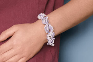 Lilac Silk Coral Lace Bracelet Making Kit