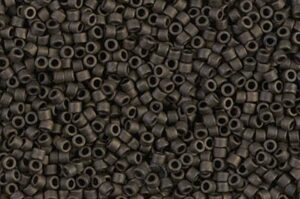Matte Metallic Dark Hardwood Delica Beads