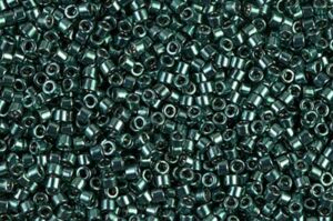 Galvanised Metallic Dark Teal Green Delica Beads