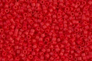 Matte Opaque Dark Red Delica Beads