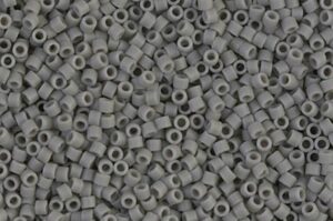 Matte Opaque Grey Delica Beads