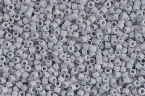 Opaque Ghost Grey AB Delica Beads