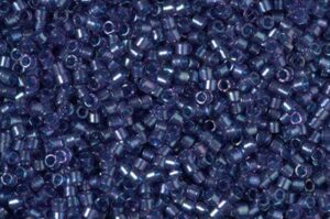 Fancy Lined Han Blue Delica Beads