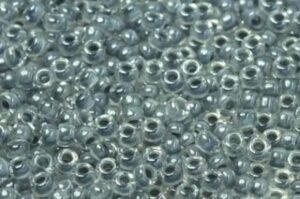 Fancy Lined Pearl Grey Miyuki 11/0 Seed Beads