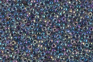 Noir Lined Crystal AB Miyuki 11/0 Seed Beads