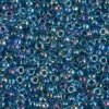 Blue Lined Aqua AB Miyuki 11/0 Seed Beads