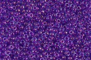 Fuchsia Lined Aqua Luster Miyuki 11/0 Seed Beads