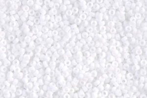 Matte Opaque White Miyuki 15/0 Seed Beads