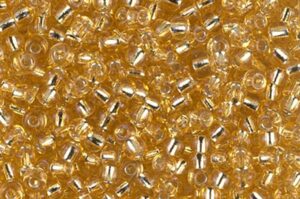 Silver Lined Gold Miyuki 8/0 Seed Beads