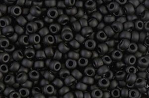Matte Black Miyuki 8/0 Seed Beads