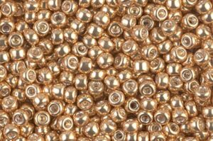 Galvanized Gold Miyuki 8/0 Seed Beads