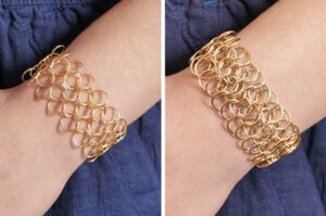 Gold Freya Beginners Chainmail Bracelets Kit - 2 Designs in 1