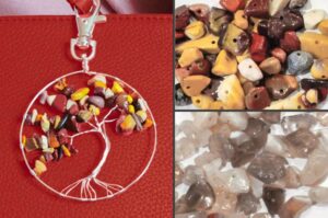 Autumn Harvest Gemstone Tree of Life Pendant/Charm Kit - Makes 2