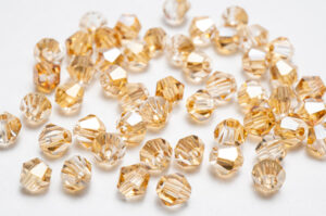 4mm Gold Fumed Sandstone Precision Bicones