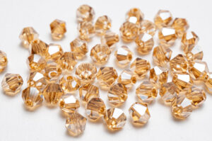 4mm Lustre Champagne AB Precision Bicones
