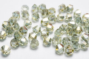 4mm Soft Gold Fumed Apple AB Precision Bicones