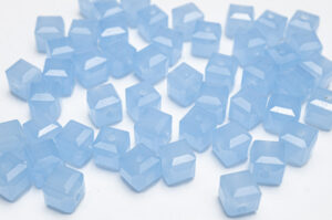 Opaque China Blue Crystal Cube