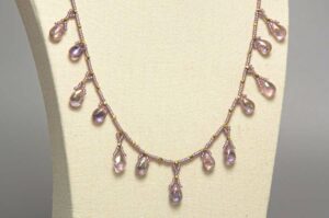 Donwell Abbey Purple Emma Necklace and Earrings Kit