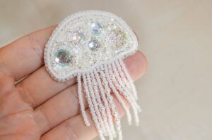 Luminous Pearl Joyful Jellyfish Bead Embroidery Kit