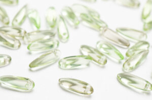 Transparent Olivine Czech Glass Daggers