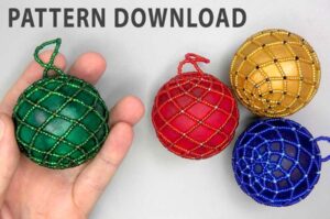 Crystal Netted Christmas Bauble Pattern Download