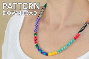 Kaleidoscope Kiss Tubular Herringbone Jewellery + 8 Designs Pattern Download
