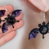 Crystal Bat Beaded Earrings Kit