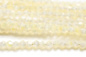 2mm Alabaster Cream AB Crystal Bicones
