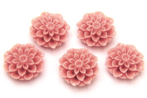 20mm Pastel Pink Chrysanthemum Gemstone Flower Beads