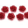 12mm Red Rose Gemstone Flower Beads