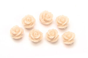 7mm Sea Shell Rose Gemstone Flower Beads