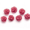 7mm Magenta Rose Gemstone Flower Beads