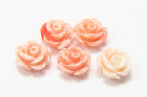 8mm Mixed Colour Sea Shell Rose Gemstone Flower Beads